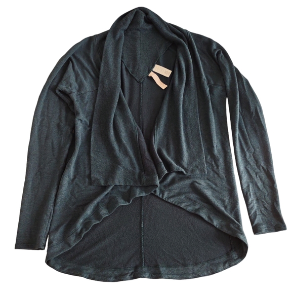 Athleta XS Green Modal Blend Open Front Waterfall Sweater - Picture 1 of 11